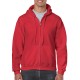 Gildan Full Zip Hooded Sweat 18600 Rood